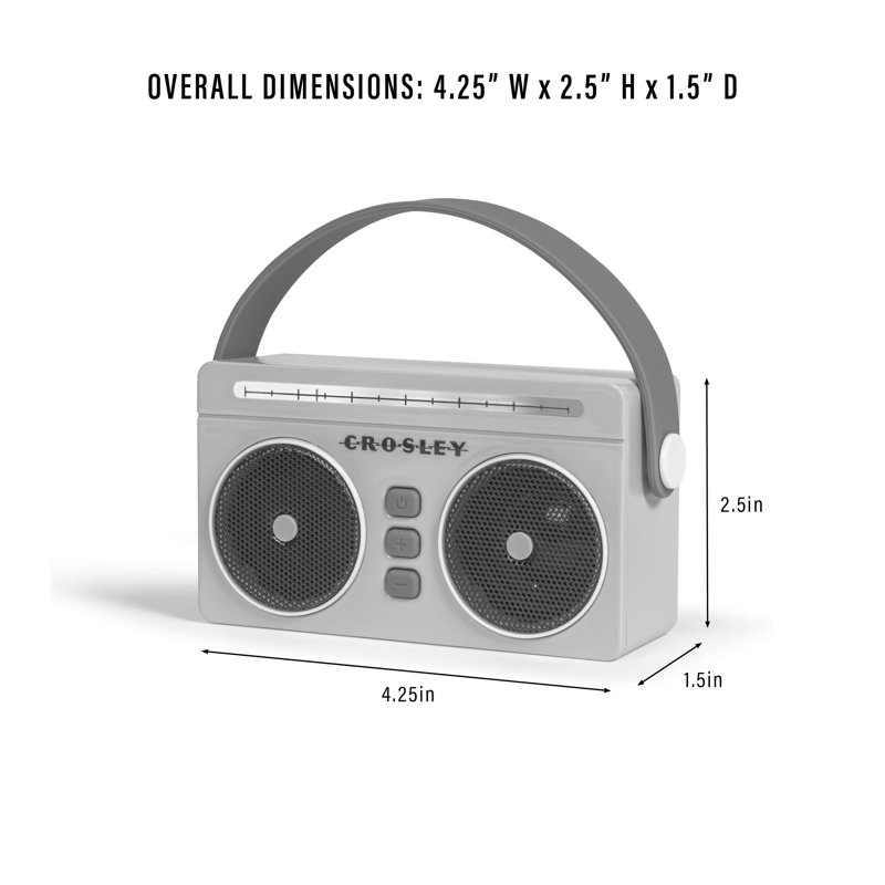 Crosley Electronics Mini Boombox Portable Bluetooth Speaker